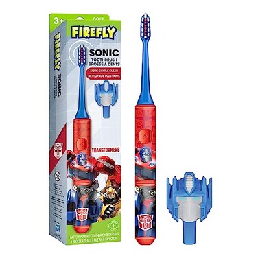FIREFLY Transformers Sonic Toothbrush with 3D Cover Soft Ages 3
