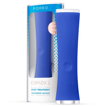 Foreo ESPADA 2 LED Light Device  Blemish Treatment Skincare Device  Medicalgrade Silicone  Scar Treatment for Face  Pimple  Blemish Removal  FDA cleared  Cobalt Blue