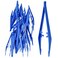 AccEncyc 30 Pcs DisposableTweezers Bulk Pack Blue 5 Inch Plastic Tweezers for Home School and Lab