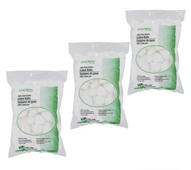 Assured Cotton Balls 100  Cotton  100 count