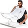 Vuelane Beard Bib  Beard Bib Hair Catcher for Men Shaving  NonStick Beard Bib Apron with Strong Suction Cups  Grooming Gifts for Husband Dad  White