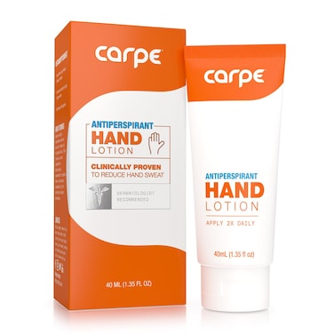 Carpe Antiperspirant Hand Lotion A dermatologistrecommended nonirritating smooth lotion that helps stops hand sweat Great for hyperhidrosis