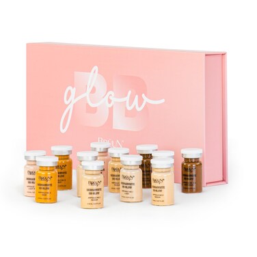 BRUN BB Glow Starter Kit of 12 Vials for Spa and School  A Pigment Set for Skin Care to use with Derma Pen and Rollers for Fresh Look and Lasting Results