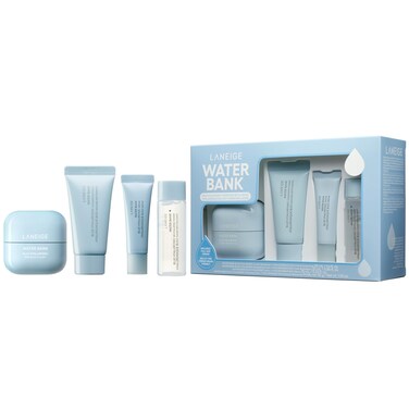 LANEIGE Water Bank Hydration Set Hyaluronic Acid BarrierBoosting Hydration Full Sized Travel Sized
