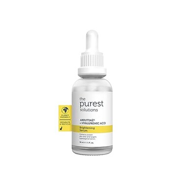 The Purest Solutions Brightening Serum Arbutin 2  Hyaluronic Acid  Eliminate Skin Tone Inequalities  Support Vibrant Bright Skin  Vegan  Cruelty Free  Eco Friendly 30 ml