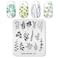 KADS Stamping Plates Leaf Nature Manicure Template Nail Art Image Plate Nail Design ToolsNA015