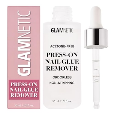Glamnetic Press On Nail Remover  Odorless No Acetone Gentle PressOn Nail Remover Serum for Fake Nails  30 ml101 fl oz