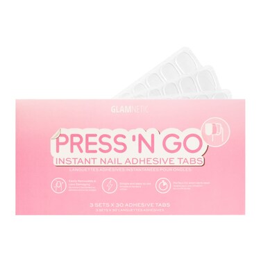 Glamnetic Press n Go Instant Nail Adhesive Tabs  Short Term Wear Easily Removable  Less Damaging Customized Fit  90 Tabs