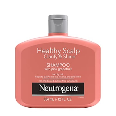 Neutrogena Exfoliating Healthy Scalp Clarify  Shine Shampoo for Oily Hair and Scalp AntiResidue Shampoo with Pink Grapefruit pHBalanced Paraben  PhthalateFree ColorSafe 12oz