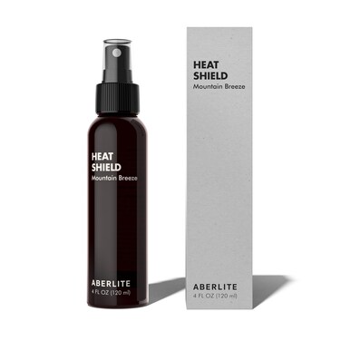 Aberlite Heat Shield Heat Protectant Spray 4oz  Argan Oil Scent Moisturizes Softens and Protects Hair from Heat Damage Made with 100 Natural Ingredients Ideal for Men and Women