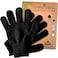 TEMPLE SPRING  Exfoliating Glove Exfoliating Glove Made of Bamboo Exfoliating Gloves Bath Sponge Natural Sauna Glove Body Sponge Natural Ingrown HairDead Skin Cells Black