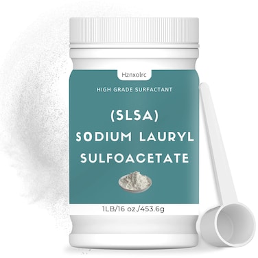 Hznxolrc 1 Pound SLSA Powder for Making Bath Bombs Premium SLSA Sodium Lauryl Sulfoacetate Powder Amazing Bubbles Gentle on Skin Suitable for Making Bath Bombs Bath Truffles and More