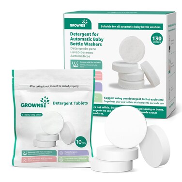 GROWNSY Detergent Washing Tablets 130 PCS for Baby Breeza Momcozy Baby Bottle Washers