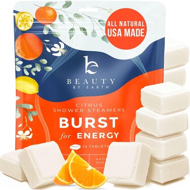 Shower Steamers Aromatherapy  USA Made with Natural Ingredients  Citrus Essential Oil Long Lasting Shower Bombs for Energy Boost Gift Set for Women  Men Spa Gifts  Shower Accessories