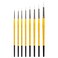 KINGART B087 Premium 8 pc White Nylon 7950 Series Gold Grip Round Brush Set Synthetic Hair for Face Painting Fabric Ceramics Short Handle 8 Brushes Sizes 0 1 2 3 4 5 6 8