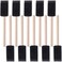 HINZIC 10 Pcs 1 inch Foam Paint Brushes Black Sponge Brushes Wood Handle Foam Brushes for Painting Varnishes DIY Craft Projects