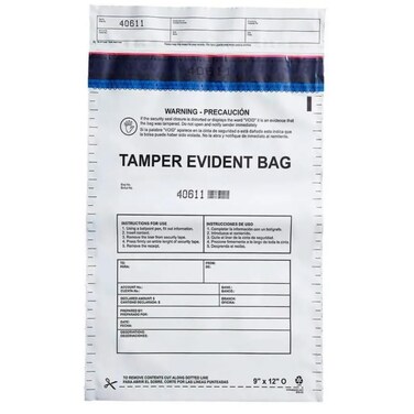 US PACK SMART 12x16 Opaque Plastic Deposit Bags with Security Tape Tamper Evident  Secure Bank Deposits Cash Handling  Currency Transport  SelfSealing Tape with Hidden Graphics  100Pack