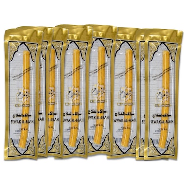 bonballoon 10 Al Falah Siwak Meswak Miswak Miswak Arak Peelu Al Falah Chewing Stick with Natural Flavor Organic Herbal Toothbrush Vacuum Sealed Breath Freshener Ten Tooth Sticks