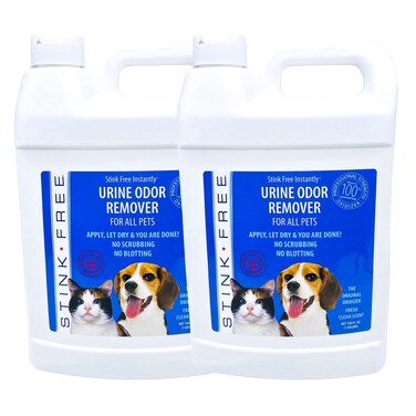 Stink Free Instantly Urine Odor Remover for Pets  Eliminator for Cat  Dog Pee Best Oxidizer Based Urine Cleaner for Carpets House Rugs Mattress etc 2128 Oz 2 Gallons