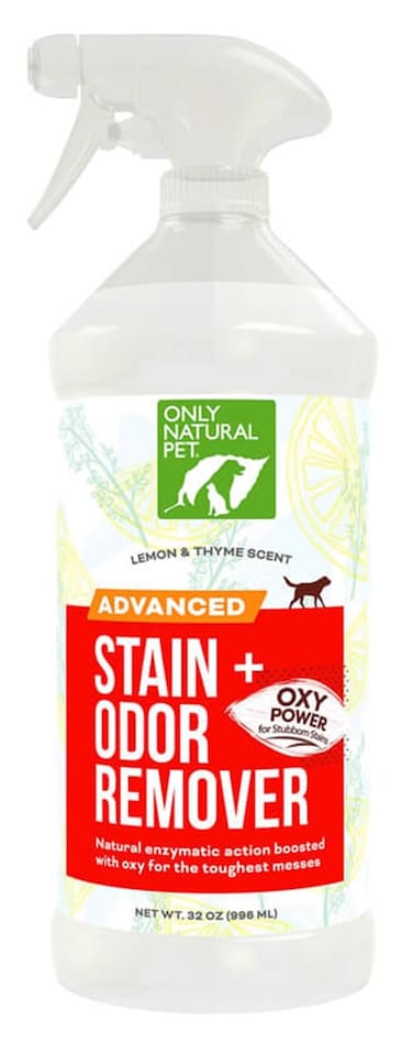 Only Natural Pet Advanced Dog Stain  Odor Remover with Oxy AllNatural Professional Strength Enzymatic Cleaner  Pet Stain and Urine Odor Remover 32 Fl Oz