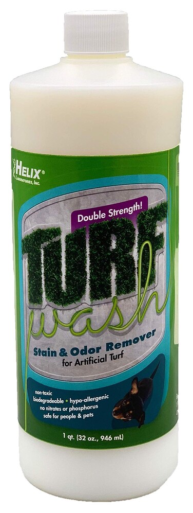 Pet Odor  Stain Remover for Artificial Astroturf Patio Carpet Concrete Soil Rubber Matting Synthetic Lawn Kennel Dog Run Etc TurfWash Enzyme Deodorizer Eliminates UrineFeces Odors 32 oz