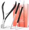 Utopia Care Cuticle Trimmer with Cuticle Pusher Nail Cuticle Trimmer Set Manicure Kit Pedicure Kit Sharp Cuticle Nippers Professional Cuticle Pusher Tool Cuticle Remover Tool Kit Black