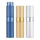 LISAPACK 8ML Atomizer Perfume Spray Bottle for Travel 3 PCS Empty Cologne Dispenser Portable Sprayer Gold Silver Blue