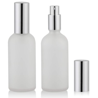 Hydior Empty Frosted Glass Spray Bottle 34oz Perfume Atomizer Fine Mist Spray 2 PACK
