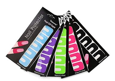 Lifextol 5 Sheets Nail Polish Protector Disposable Peel Off Tapes Skin Nails Glue Stickers Forms Varnish Protector Manicure Finger Tools 3 Sheets Nail Stickers