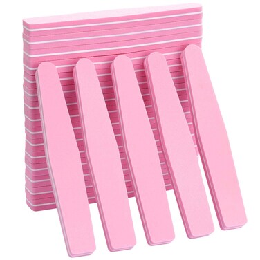 LoveBB 20Pcs Nail Buffer Block Files Sponge Washable Double Sided 100180 Sanding Buffing FilePink