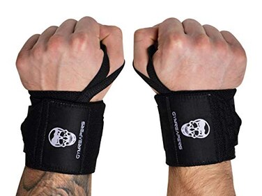 Gymreapers Weightlifting Wrist Wraps Competition Grade 18 Professional Quality Wrist Support with Heavy Duty Thumb Loop  Best Wrap for Powerlifting Strength Training Bodybuilding