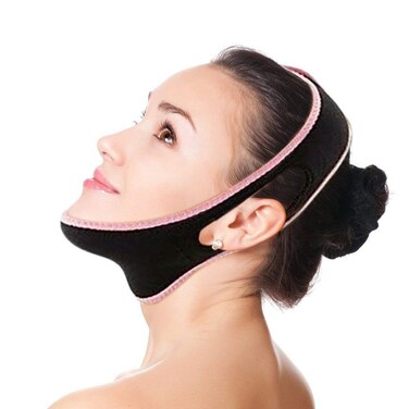 Bizzico V Line Lifting Mask Slimming Double Chin Reducer Chin Lifting Belt Sagging Skin Face Lift V Shaped Contour Tightening Strap Reusable AntiWrinkle Chin Up Patch