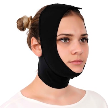 Post Surgery Neck and Chin Compression Garment Wrap Bandage for Women Face Slimmer