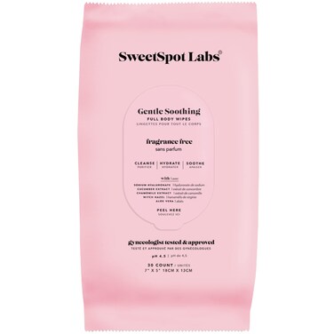 SweetSpot Labs Fragrance Free Feminine Wipes Soothing Intimate  Body Wipes for Women Unscented 30 Count