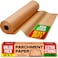 Bakers Signature Unbleached Parchment Paper for Baking  15 in x 210 ft 260 SqFt Baking Paper Roll with Cutter NonStick Brown Parchment for Baking Cooking Grilling Steaming and Air Fryer by