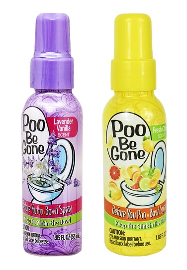 Treasue Isle Set of 2 Stinky Bowl Spray 185oz  Before You Go Toilet Bathroom Deodorizer  Features Fresh Citrus Scent and Lavender Scent