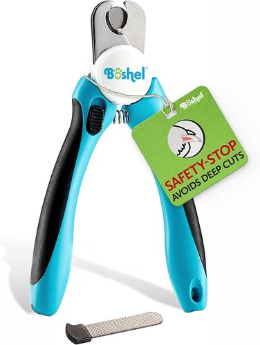 BOSHEL Dog Nail Clippers  Dog Nail Trimmers for Large Dog with Quick Sensor  Pet Nail Clippers for Dogs  Heavy Duty Pet Nail Trimmer with Safety Guard  Dog Nail File Safe at Home Grooming