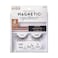 KISS Magnetic Eyeliner  Lash Kit Charm 1 Pair of Synthetic False Eyelashes With 5 Double Strength Magnets and Smudge Proof Biotin Infused Black Magnetic Eyeliner with Precision Tip Brush