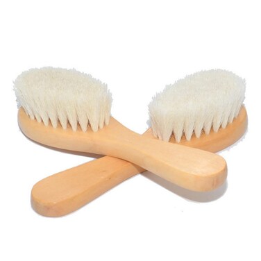 HiKin Natural Soft Wool Bristles Dry Facial Cleansing Brush 6 Face Skin Care Exfoliating Scrub Brush 2 Pack Wood Handle Face Brush Cleanser