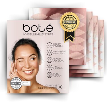 BOT 144x Eyelid Tapes  Eyelid Lift without surgery I Eyelid lifter strips invisible XL I Eye lift tape for droopy lids eye tape for hooded eyes