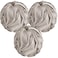 MainBasics Bath Shower Loofah Sponge Pouf Body Scrubber Exfoliator Body Wash Sponge Set of 3 Totally Taupe