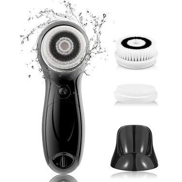 TOUCHBeauty TB0759M Waterproof Electric Facial Cleansing Brush with 2 Speed Settings for Skin Care Face Exfoliating Scrubbing System with Storage Stand