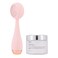 PMD Clean Pro RQ  Smart Facial Cleansing Device with Silicone Brush  Rose Quartz Gemstone