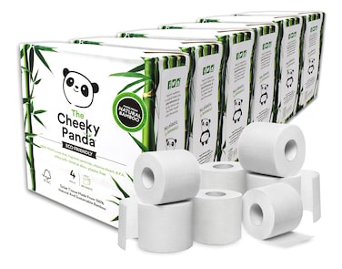 The Cheeky Panda Limited Sustainable Bamboo Toilet Paper  6 Packs of 4 Rolls  24 Rolls in Total