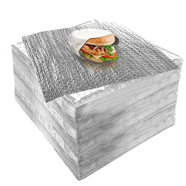 Aluminum Foil Sandwich Wrap Sheets  14 x 16  Pack of 100 14 x 16 Wrap Sheets 100