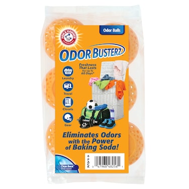 Arm  Hammer Odor Busterz Balls 6 Pack Orange 6 Piece