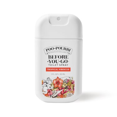 PooPourri BeforeYouGo Toilet Spray Tropical Hibiscus 1 Fl Oz Pocket Travel Size  Hibiscus Apricot and Citrus