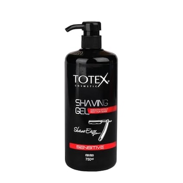 TOTEX Shaving Shave Gel Sensitive Smooth Skin Cool Effect Men Care Full Body Bikini Line For Women With Pump For Easy Economical Use 750ml Sensitive