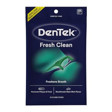DenTek Fresh Clean Floss Picks For Extra Tight Teeth 75 Count
