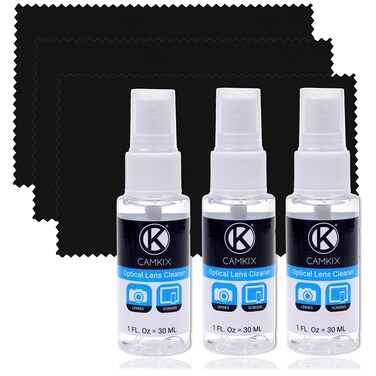 Camkix Lens and Screen Cleaning Kit  Cleaning Spray Microfiber Cloth 3X Cleaning Spray 3X Microfiber Cloth Lens and Screen Cleaning Kit
